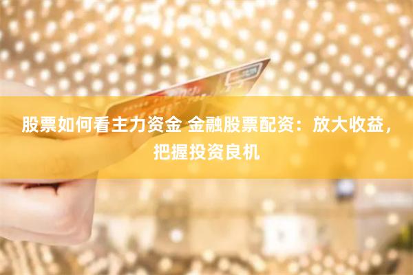 股票如何看主力资金 金融股票配资：放大收益，把握投资良机